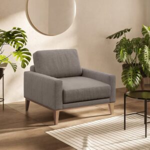 wohnli-moebel-suche-M26005181-1 Sessel aus Polyester Fossilgrau 94x76x84cm Stoff Braun Mesonica Sofas und Sessel Sessel, Poufs und Fußbänke Sessel