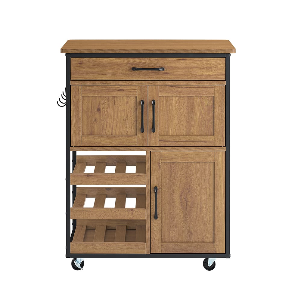 wohnli-moebel-suche-M26005909 Wohnli Möbelsuche - Kücheninsel mit einer schublade holzfarbe 67x37x87.2cm industriell