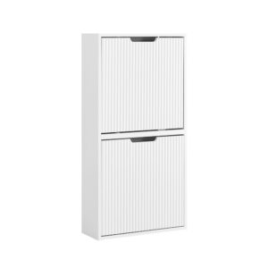 wohnli-moebel-suche-M26005913 Wohnli Möbelsuche - Schuhschrank mit 2 türen weiß 50x19x99.6cm nordisch