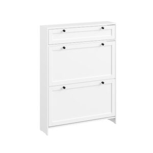 Wohnli Möbelsuche - Schuhschrank mit einer schublade weiß 80x19x107cm modern