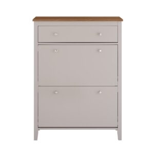 Wohnli Möbelsuche - Schuhschrank mit einer schublade braun 80.2x25.1x108.2cm nordisch