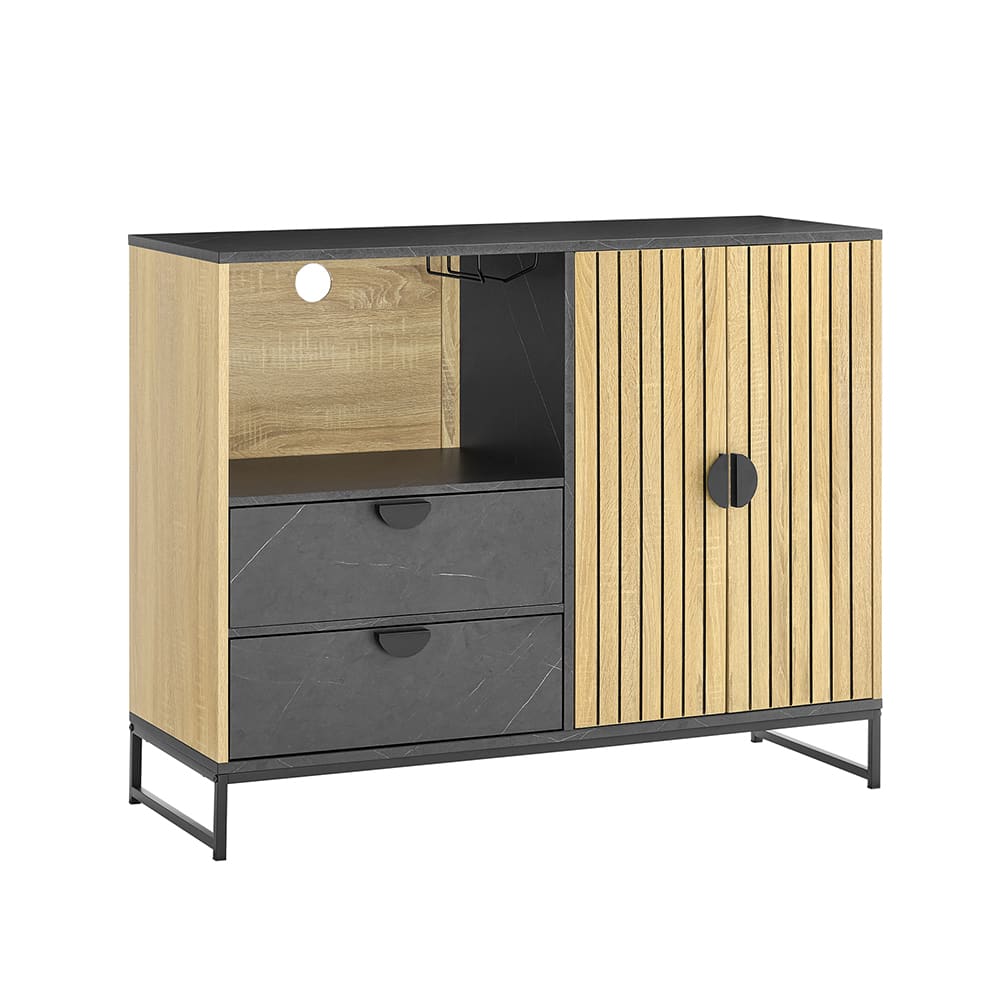wohnli-moebel-suche-M26005919 Wohnli Möbelsuche - Sideboard mit zwei schubladen holzfarbe 107x40x85.4cm industriell