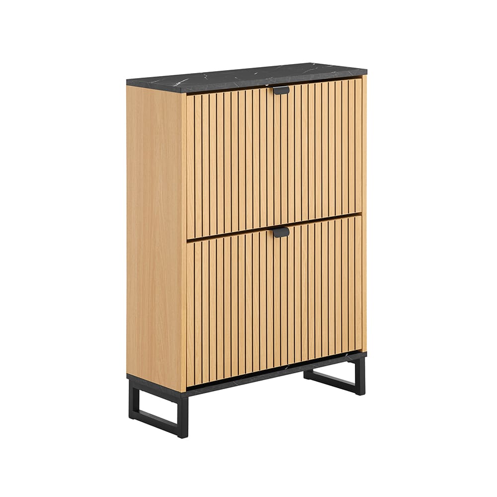 wohnli-moebel-suche-M26005920 Wohnli Möbelsuche - Schuhschrank mit 2 türen holzfarbe 60x24x88.5cm nordisch