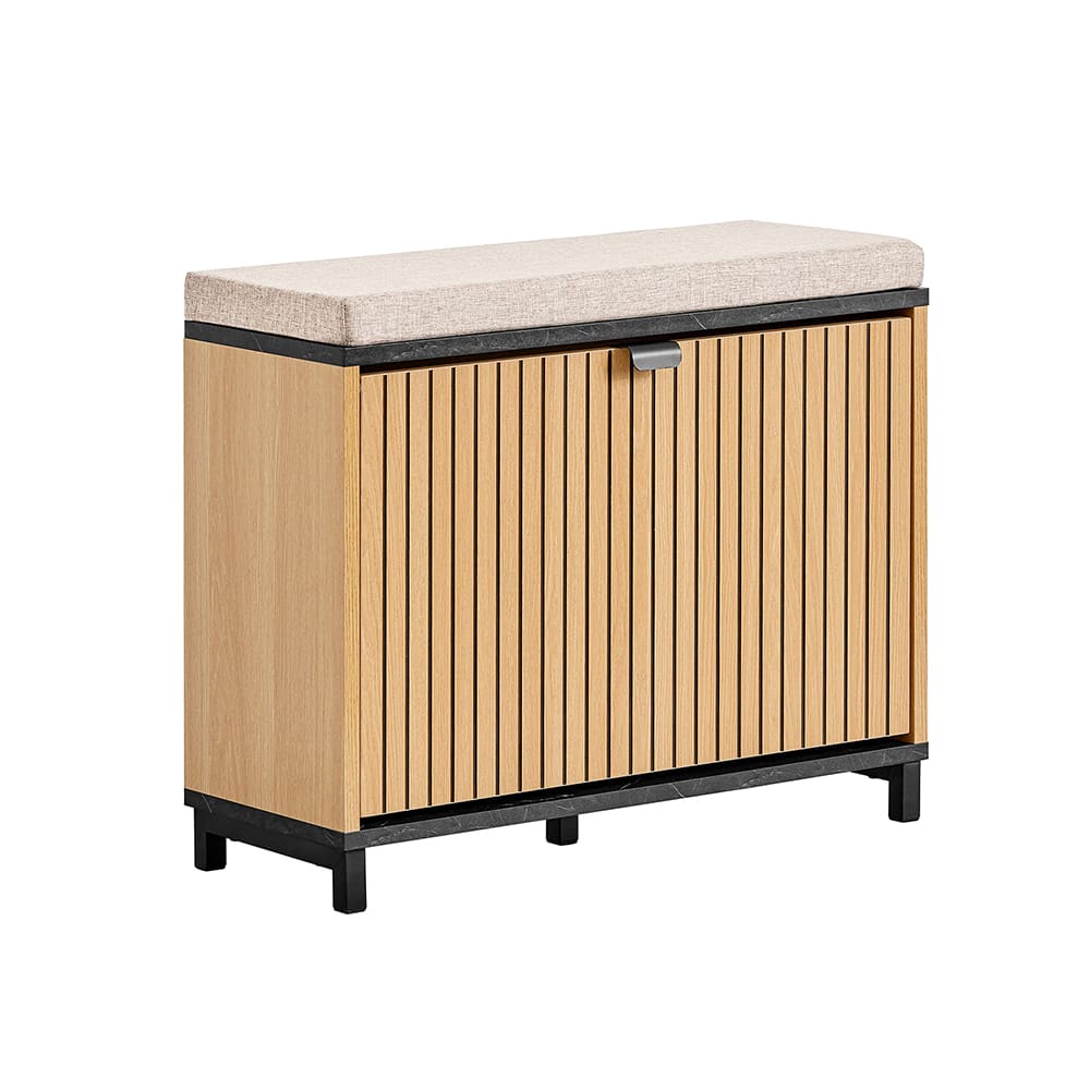 Wohnli Möbelsuche - Schuhbank mit einer tür holzfarbe 60x24x50cm nordisch