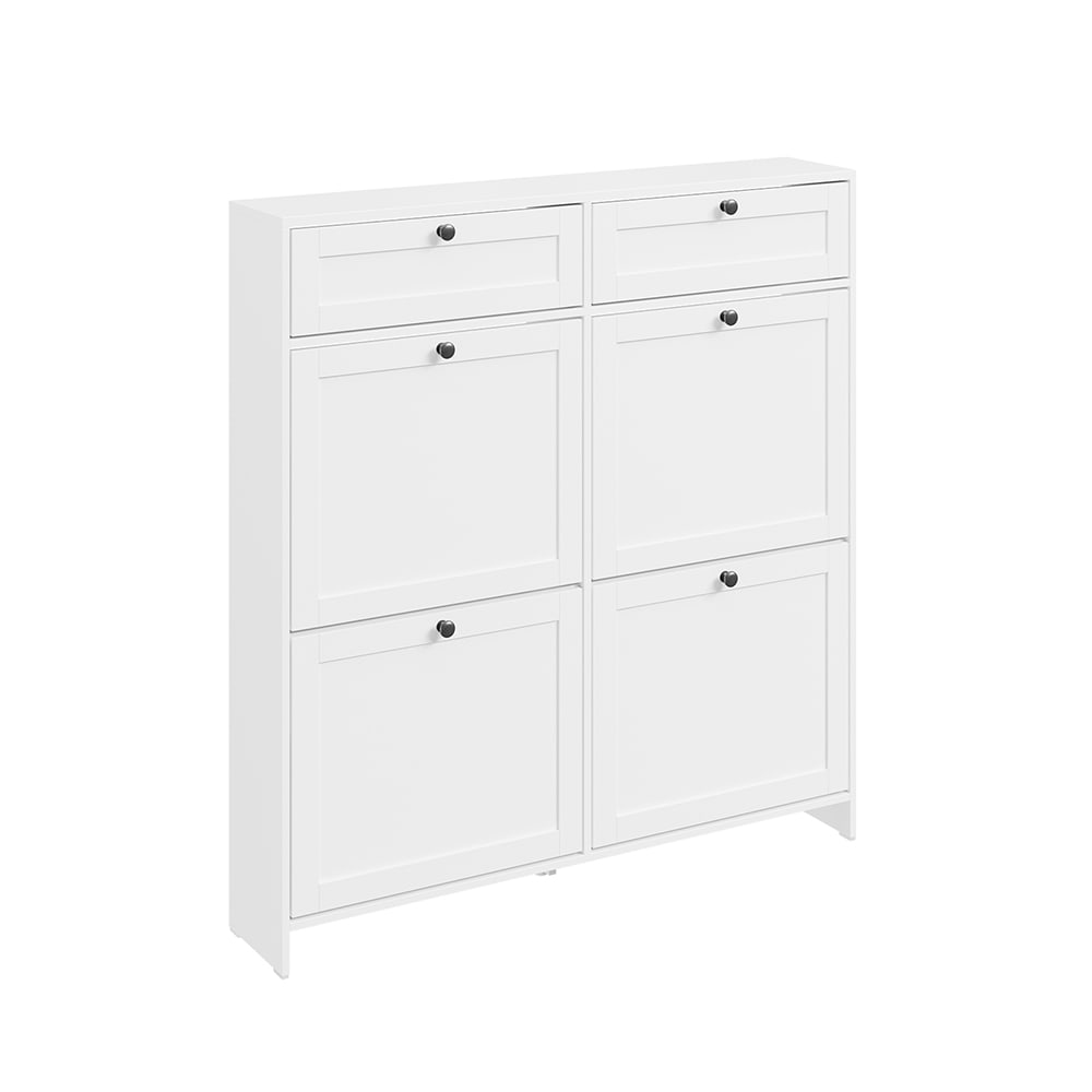 wohnli-moebel-suche-M26005928 Wohnli Möbelsuche - Schuhschrank mit 2 schubladen weiß 100x19x107cm modern