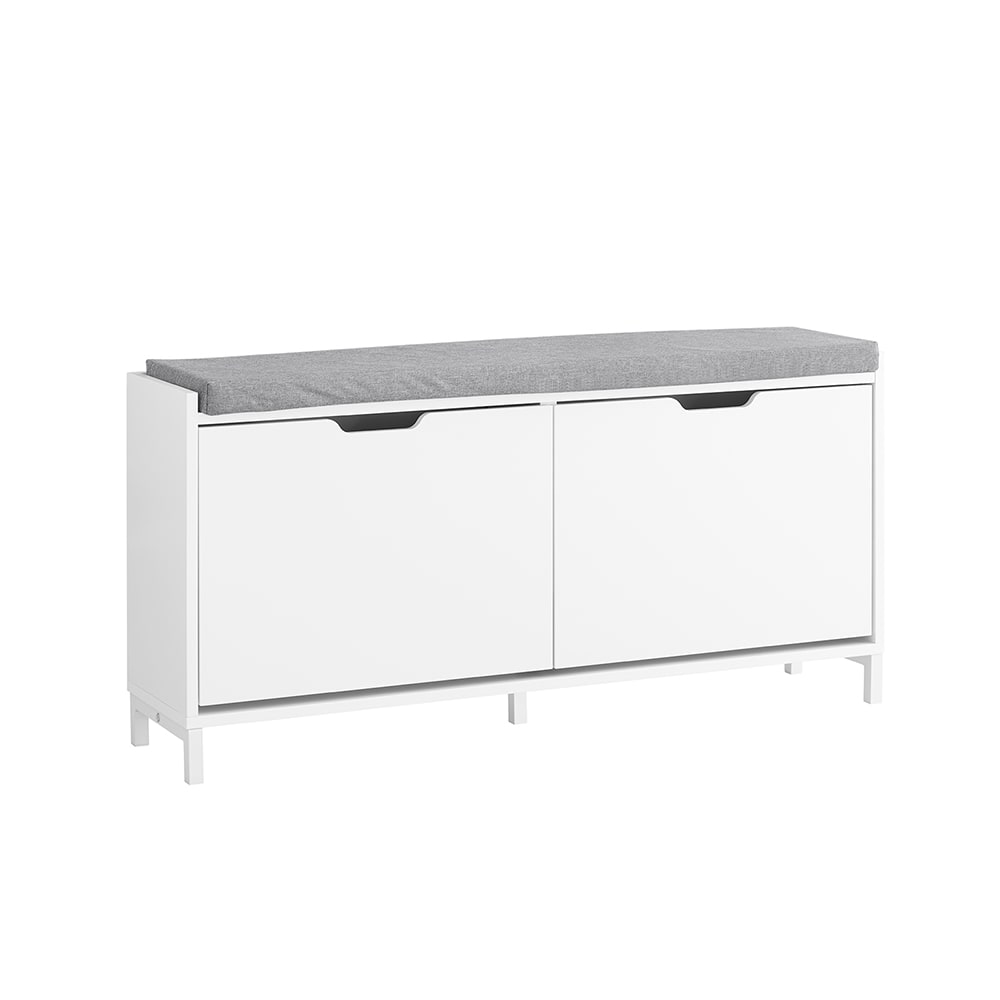 Wohnli Möbelsuche - Schuhbank mit 2 türen weiß 105x24x52cm funktional