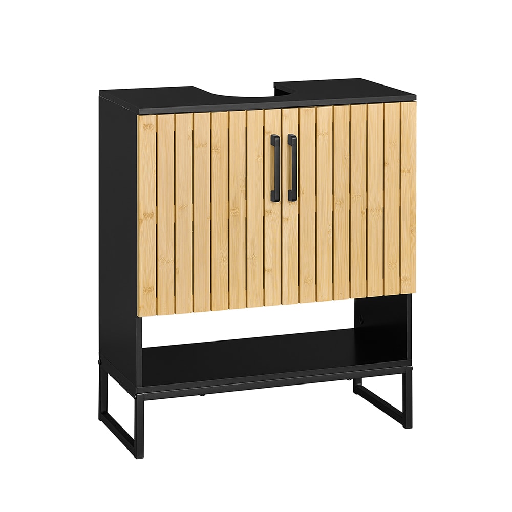 wohnli-moebel-suche-M26005957 Wohnli Möbelsuche - Waschbeckenunterschrank mit zwei türen schwarz 60x30x70.5cm modern