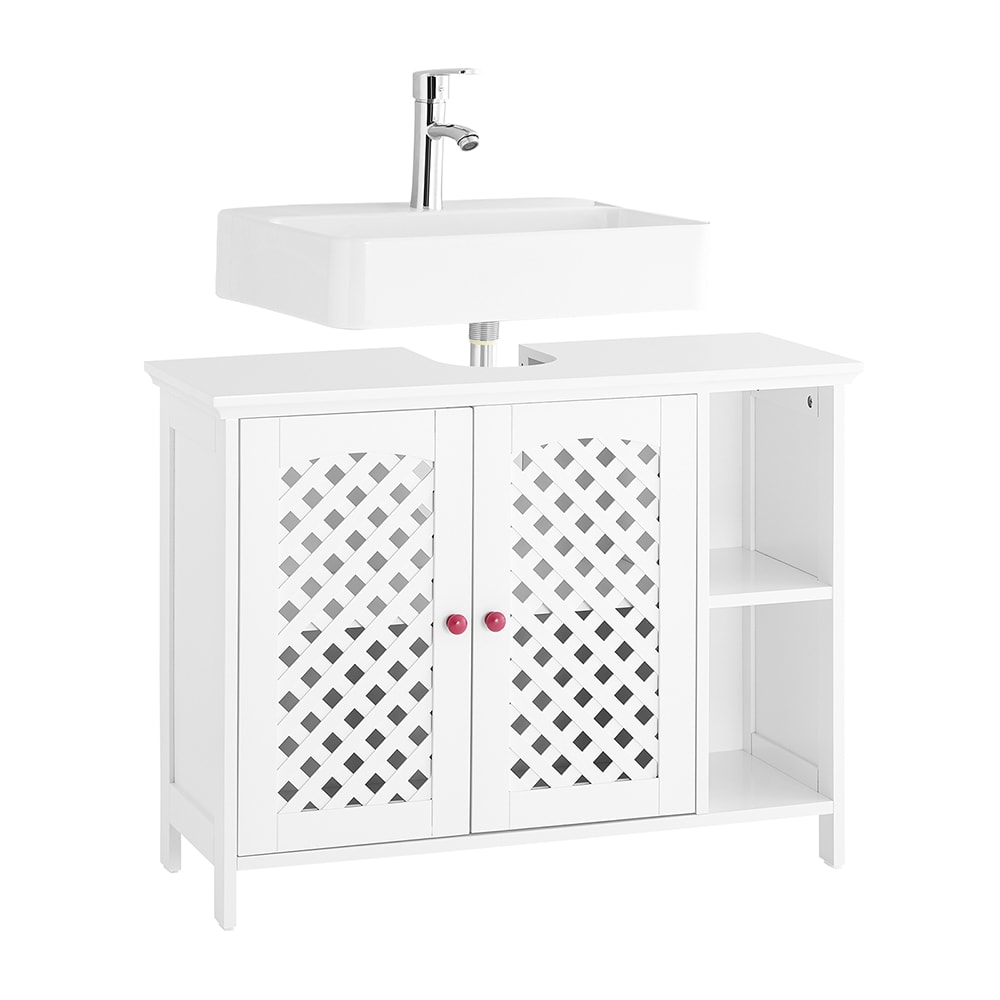wohnli-moebel-suche-M26005961 Wohnli Möbelsuche - Waschbeckenunterschrank mit zwei türen weiß 80x31.5x60.5cm modern