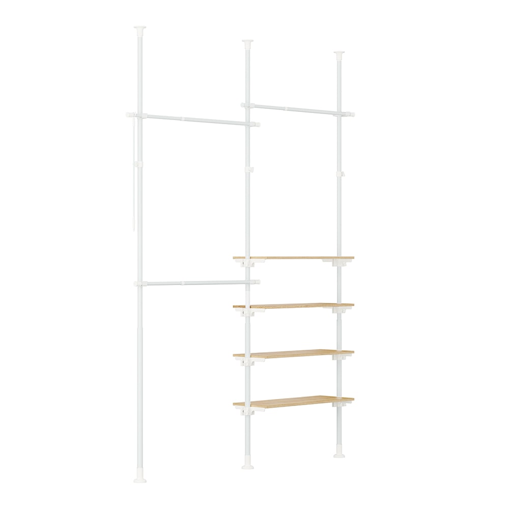 wohnli-moebel-suche-M26005962 Wohnli Möbelsuche - Garderobenständer mit 4 etagen weiß 138x24.2x295cm funktional