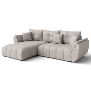 wohnli-moebel-suche-M26006064 Wohnli Möbelsuche - Ecksofa mit Schlaffunktion und Bettkasten aus Stoff in Beige 280 cm