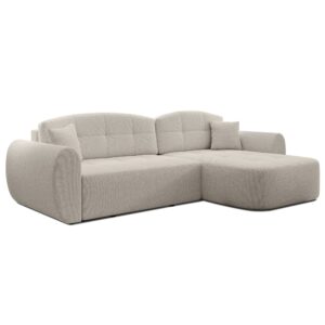 wohnli-moebel-suche-M26006065 Wohnli Möbelsuche - Ecksofa mit Schlaffunktion und Bettkasten aus Stoff in Beige 282 cm