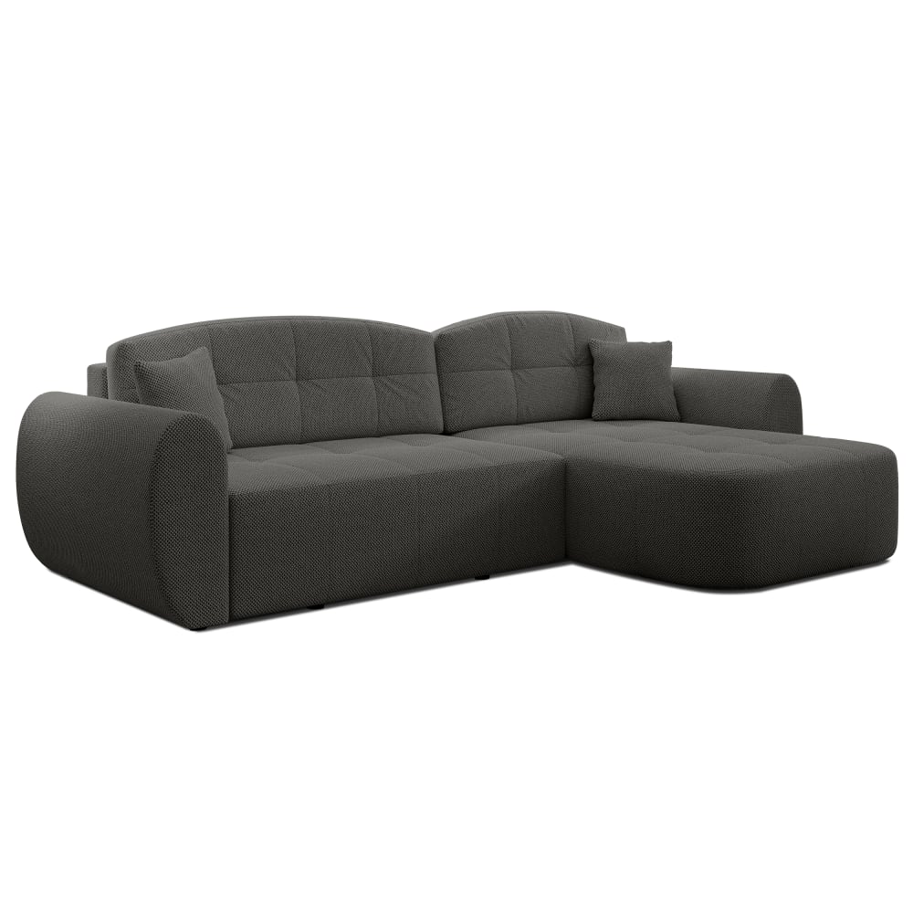 wohnli-moebel-suche-M26006079 Wohnli Möbelsuche - Ecksofa mit Schlaffunktion und Bettkasten aus Stoff in Grau 282 cm