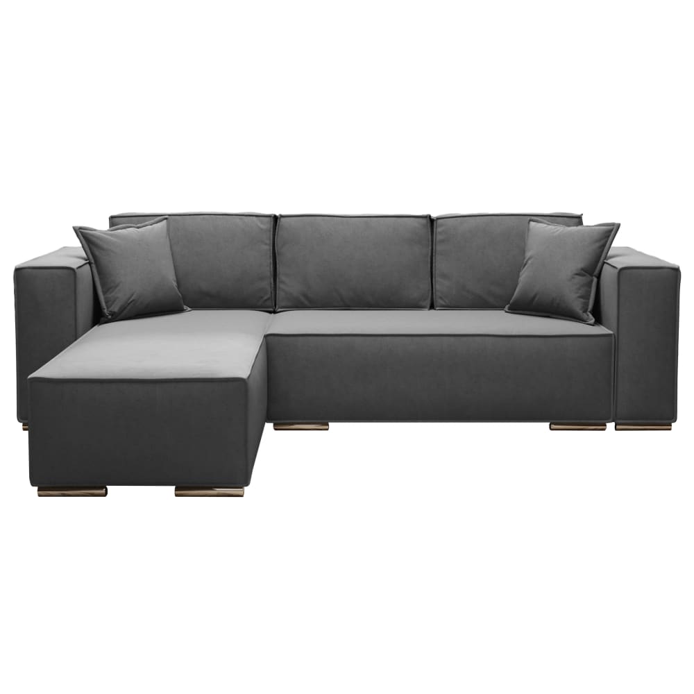wohnli-moebel-suche-M26006086 Wohnli Möbelsuche - Ecksofa Links mit Schlaffunktion 255 cm aus Velours-Stoff