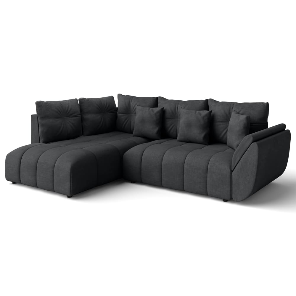 wohnli-moebel-suche-M26006101 Wohnli Möbelsuche - Ecksofa mit Schlaffunktion und Bettkasten aus Stoff in Dunkelgrau 268