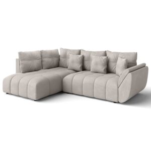 wohnli-moebel-suche-M26006104 Wohnli Möbelsuche - Ecksofa mit Schlaffunktion und Bettkasten aus Stoff in Beige 268 cm