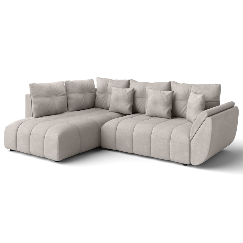 wohnli-moebel-suche-M26006104 Wohnli Möbelsuche - Ecksofa mit Schlaffunktion und Bettkasten aus Stoff in Beige 268 cm