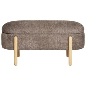 wohnli-moebel-suche-M26006796 Wohnli Möbelsuche - Bank mit Stauraum aus braunem Stoff und Holz 97 cm