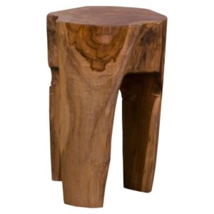 Wohnli Möbelsuche - Hocker aus recyceltem massivem Teakholz ø26 cm