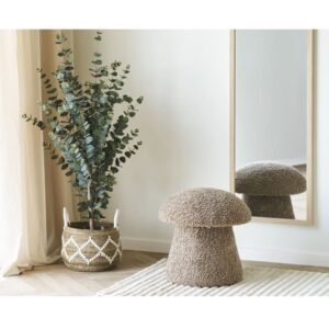 wohnli-moebel-suche-M26006803-1 Brauner Kunstfellpouf ø45 cm 45x45x45cm Stoff Braun Moloo Sofas und Sessel Sessel, Poufs und Fußbänke Sitzsäcke