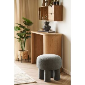 wohnli-moebel-suche-M26006807-1 Pouf aus anthrazitfarbenem Chenille-Stoff ø43 cm 43x43x43cm Stoff Grau Moloo Sofas und Sessel Sessel, Poufs und Fußbänke Sitzsäcke