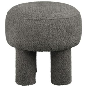 wohnli-moebel-suche-M26006807 Wohnli Möbelsuche - Pouf aus anthrazitfarbenem Chenille-Stoff ø43 cm