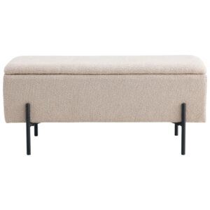 wohnli-moebel-suche-M26006824 Wohnli Möbelsuche - Bank mit Stauraum in beigefarbenem Bouclé-Stoff 95 cm