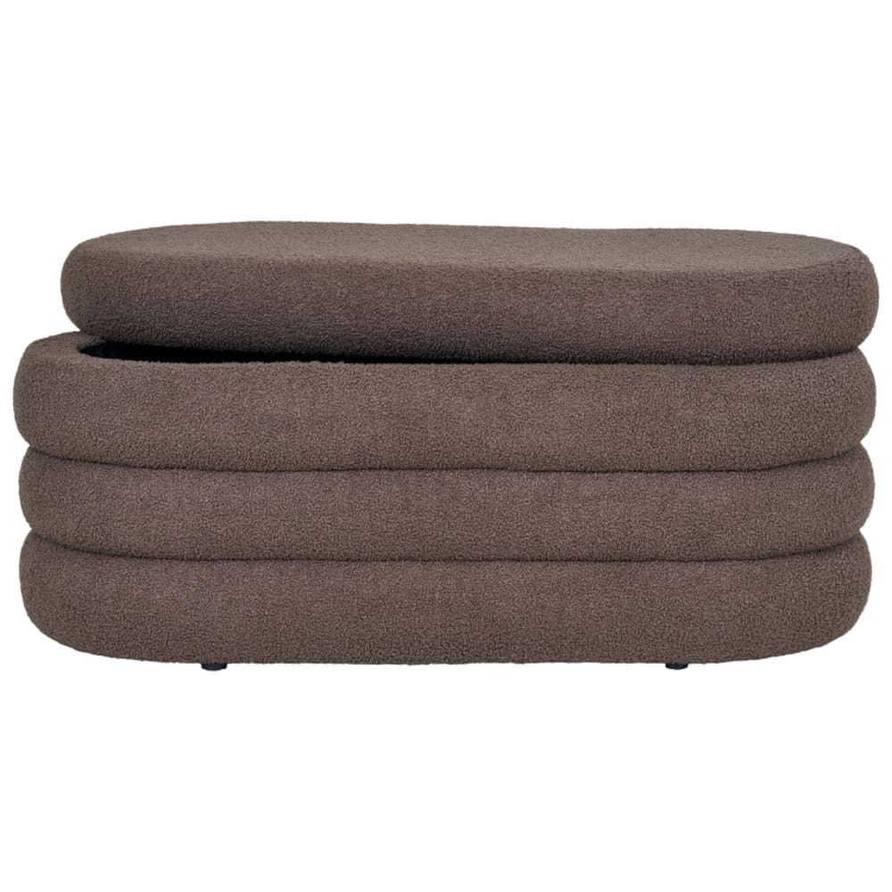 wohnli-moebel-suche-M26006826 Wohnli Möbelsuche - Bank mit Stauraum in braunem Bouclé-Stoff 103 cm