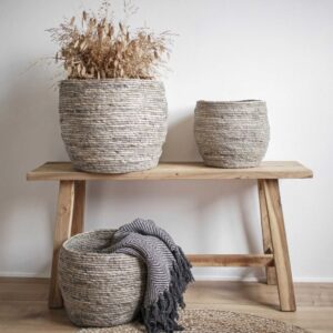Bank aus recyceltem natürlichem Teakholz 90 cm 90x45x25cm Holz Braun Moloo Möbel Esszimmermöbel Sitzbank und Holzbank