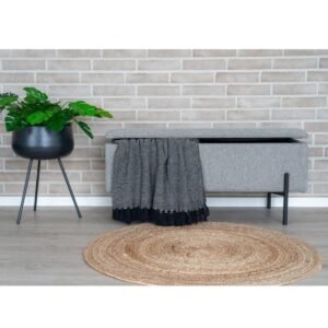 wohnli-moebel-suche-M26006835-1 Bank mit Stauraum in grauem Stoff 95 cm 95x43x36cm Stoff Grau Moloo Möbel Esszimmermöbel Sitzbank und Holzbank