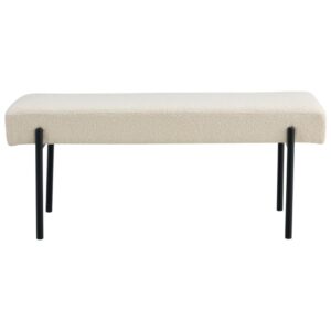 Wohnli Möbelsuche - Ecrufarbene Stoffbank 100 cm