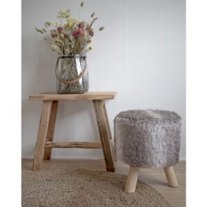 wohnli-moebel-suche-M26006842-1 Bank aus recyceltem natürlichem Teakholz 50 cm 50x45x25cm Holz Braun Moloo Möbel Esszimmermöbel Sitzbank und Holzbank