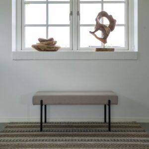 wohnli-moebel-suche-M26006850-1 Bank aus taupefarbenem Stoff 100 cm 100x42x36cm Stoff Taupe Moloo Möbel Esszimmermöbel Sitzbank und Holzbank