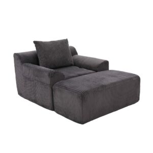 wohnli-moebel-suche-M26006872 Wohnli Möbelsuche - Bequemer Sessel mit Hocker aus Cord