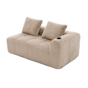 Wohnli Möbelsuche - Zweisitzer-Sofa aus Beigefarbenem Cord