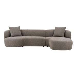Wohnli Möbelsuche - Ecksofa rechts in taupefarbenem Stoff