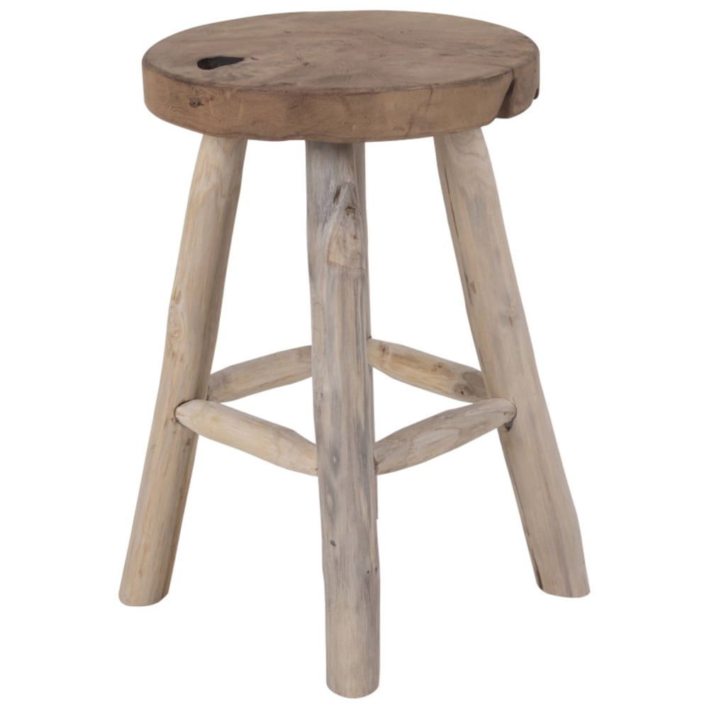 wohnli-moebel-suche-M26006902 Wohnli Möbelsuche - Hocker aus recyceltem massivem Teakholz ø30 cm