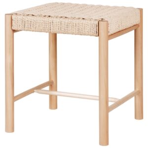 wohnli-moebel-suche-M26006905 Wohnli Möbelsuche - Hocker mit Sitzfläche aus Naturrattan und Naturholz 42 x 42 cm