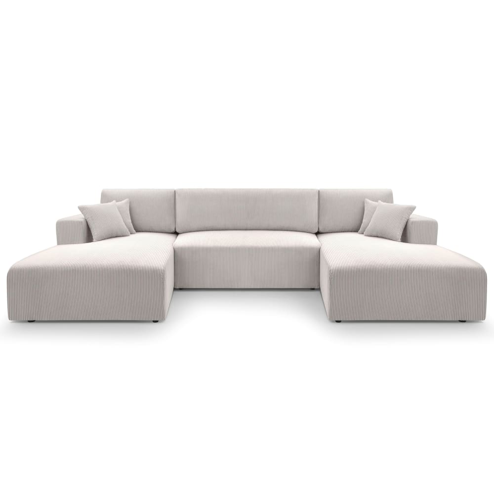 wohnli-moebel-suche-M26007173 Wohnli Möbelsuche - Wohnlandschaft mit Schlaffunktion aus Cord in Sandbeige - 364 cm