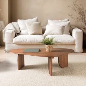 wohnli-moebel-suche-M26007587-1 Couchtisch aus recyceltem Teakholz 120x35x80cm Holz Braun MACABANE Möbel Wohnzimmermöbel Couchtische