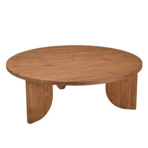 Wohnli Möbelsuche - Runder Couchtisch aus recyceltem Teakholz