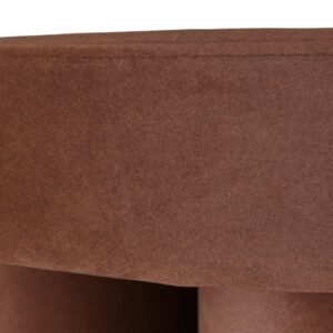 Sitzhocker aus Stoff in Samtoptik 71x34x71cm PES - Polyester Braun MACABANE Sofas und Sessel Sessel, Poufs und Fußbänke Sitzsäcke