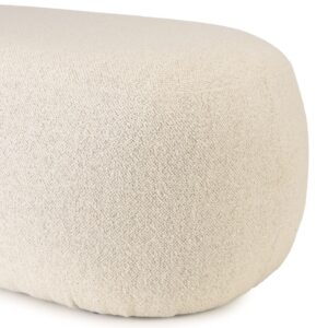 Bank aus kleinem Bouclé-Stoff in Beige 100x38x50cm PES - Polyester Beige MACABANE Sofas und Sessel Sessel, Poufs und Fußbänke Sitzsäcke