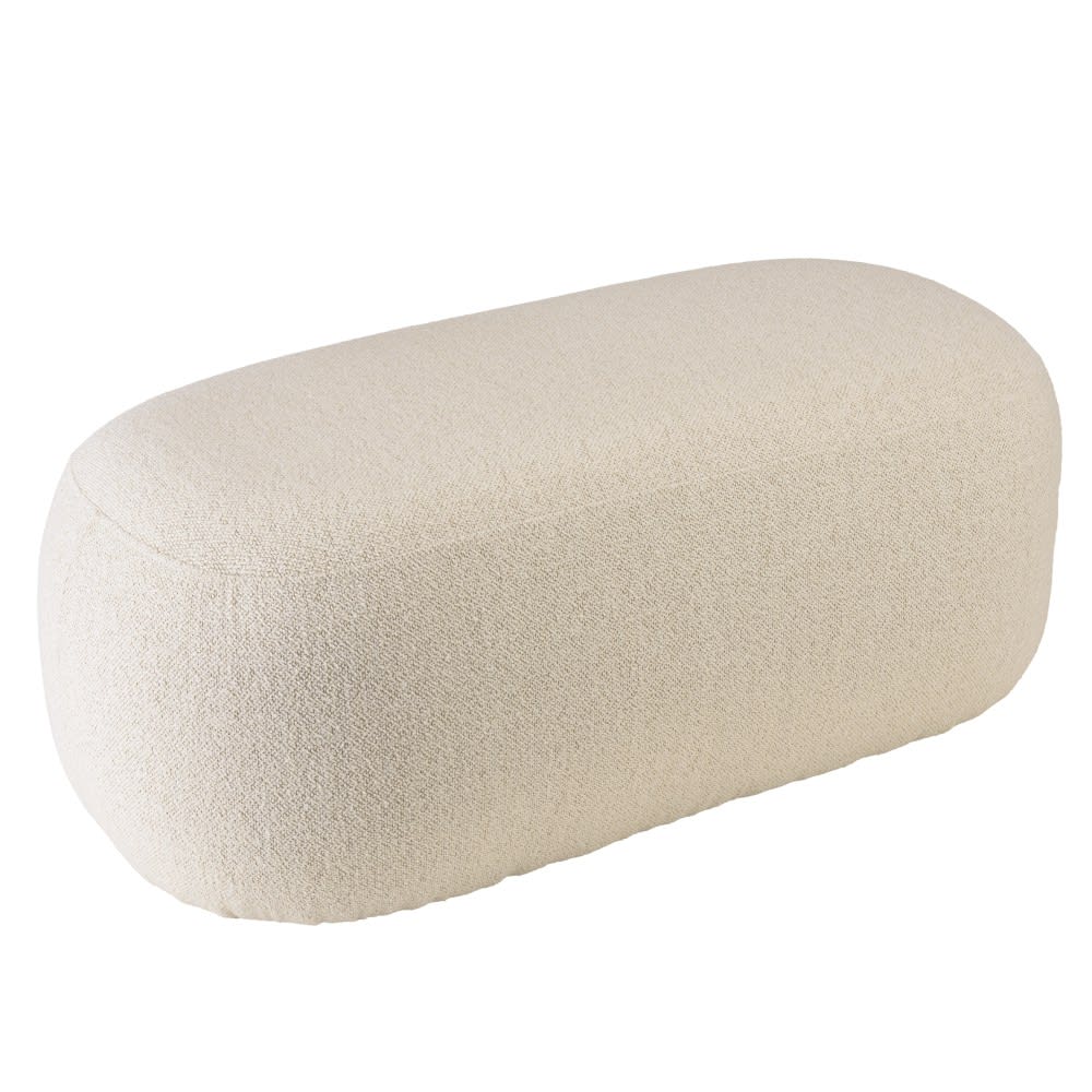 Wohnli Möbelsuche - Bank aus kleinem Bouclé-Stoff in Beige