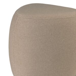 Sitzkissen aus Stoff in Samtoptik 47x42x47cm PES - Polyester Taupe MACABANE Sofas und Sessel Sessel, Poufs und Fußbänke Sitzsäcke