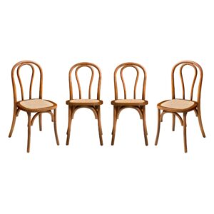 wohnli-moebel-suche-M26007841 Wohnli Möbelsuche - 4er-Set Vintage-Stühle aus Holz mit Sitzfläche aus Rattan-Geflecht