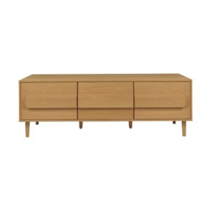 Vintage-TV-Möbel Eichenlook mit 3 Türen 150 cm 150x52x45cm Spanplatte Braun sweeek Möbel Wohnzimmermöbel TV-Möbel