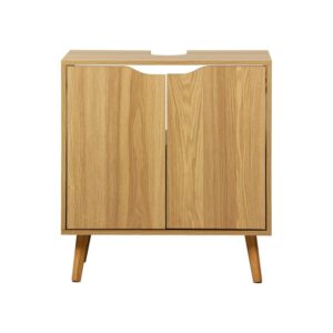 Vintage Waschbeckenunterschrank mit Holzoptik Esche 65x70x40cm Spanplatte Braun sweeek Möbel Badezimmermöbel Waschtische
