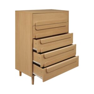 wohnli-moebel-suche-M26008056-1 Vintage Kommode im Eichenlook mit 5 Schubladen 80x113x40cm Holz Braun sweeek Möbel Schlafzimmermöbel Kommoden