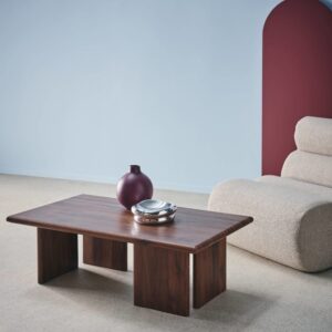 wohnli-moebel-suche-M26008078-1 Rechteckiger Couchtisch MDF mit Nussbaumlook 110x36x60cm Spanplatte Braun sweeek Möbel Wohnzimmermöbel Couchtische