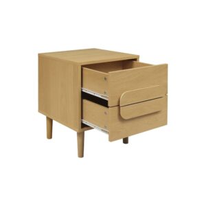 wohnli-moebel-suche-M26008116-1 2er-Set Vintage-Nachttische im Eichenlook mit 2 Schubladen 40x50x40cm Holz Braun sweeek Möbel Wohnzimmermöbel Beistelltische